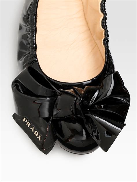 prada black flat shoes